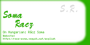 soma racz business card